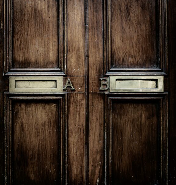 brown wooden door